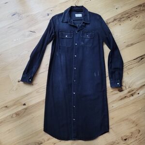 Triarchy Button Up Denim Shirt Dress